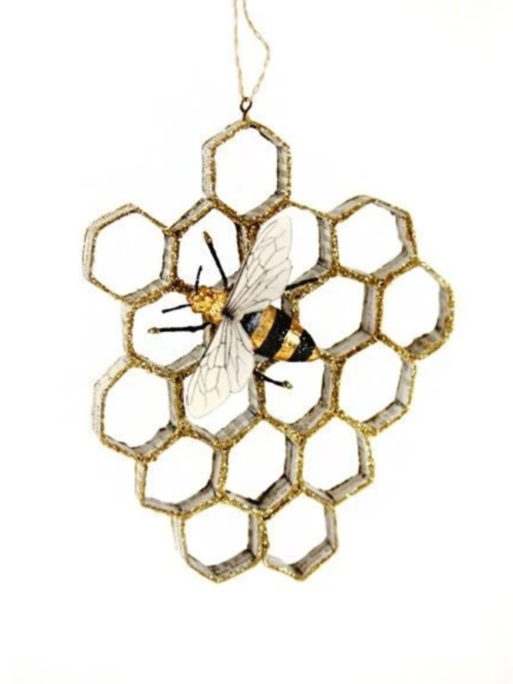 NEW Fritz & Fräulein Queen Bee Honeycomb Ornament - Picture 1 of 3